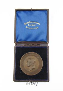1887 ROYAL JUBILEE EXHIBITION MANCHESTER 45mm CASED MEDAL BY HEATON