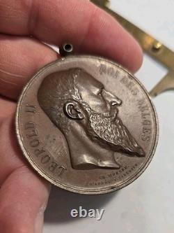 1887 Royal Equestrian Club Prize Medal Brussels Belgium 3rd Place Bronze 50mm