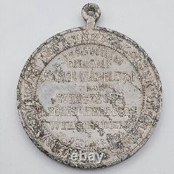 1894 German Royal Theater Wiesbaden Willhelm Kaiser medal token opening pendant