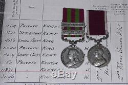 1895 INDIA SERVICE MEDAL TWO CLASPS & GvR ARMY LS&GC TO 2nd ROYAL SUSSEX REGT