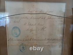 1896 Spanish Order of Naval Merit Medal with Royal Certificate Alfonso XIII Framed
