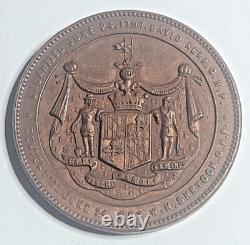 1897 Antique Mason Medal Grand Chapter Of Royal Arch Masons Of Maryland 39mm