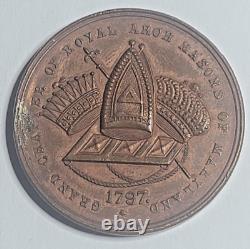 1897 Antique Mason Medal Grand Chapter Of Royal Arch Masons Of Maryland 39mm