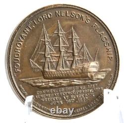 1897 HMS Foudroyant Nelson Flagship Relic Medal Boxed Sailors Society