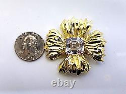 18kt 16ct Royal Medallion Brooch Pin Flaming Celtic Cross Vintage Prime+