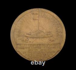 1900 CITY OF LONDON IMPERIAL VOLUNTEERS 76mm CASED MEDAL BY FRAMPTON