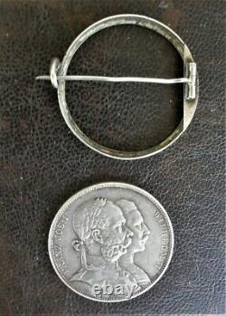 1900 Germany Imperial Meeting FRANZ JOSEPH & WILHELM II Silver900 Medal & Brooch