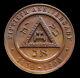 1900 MASONIC GRAND ROYAL ARCH CHAPTER 50th ANNIVERSARY BRONZE PROOF MEDAL BOXED