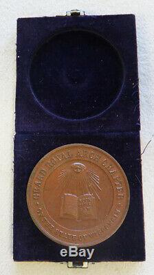 1900 MASONIC GRAND ROYAL ARCH CHAPTER 50th ANNIVERSARY BRONZE PROOF MEDAL BOXED