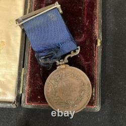 1900 Royal Humane Society Bronze Lifesaving Medal Antique Award Harry S Millan
