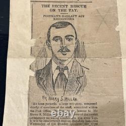 1900 Royal Humane Society Bronze Lifesaving Medal Antique Award Harry S Millan