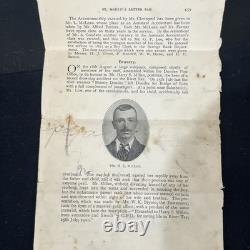 1900 Royal Humane Society Bronze Lifesaving Medal Antique Award Harry S Millan
