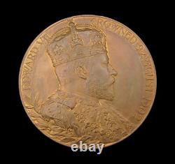 1902 EDWARD VII CORONATION 55mm BRONZE MEDAL WITH ROYAL MINT ENVELOPE