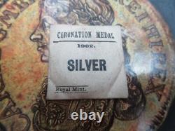 1902 Edward VII Coronation Medal Silver in 1902 ROYAL MINT & AMERICAN EXCHANGE