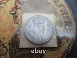 1902 Edward VII Coronation Medal Silver in 1902 ROYAL MINT & AMERICAN EXCHANGE