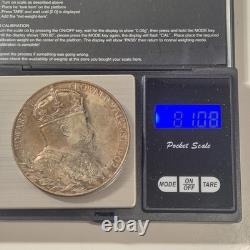 1902 Great Britain Edward VII Alexandra Silver Coronation Medal with Case 55mm EF