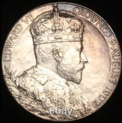1902 Great Britain Edward VII Official Royal Mint Silver CoronationMedal MS-63