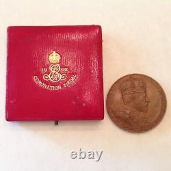 1902 Great Britain Royal Mint Edward VII Bronze Coronation Medal with Case