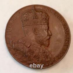 1902 Great Britain Royal Mint Edward VII Bronze Coronation Medal with Case