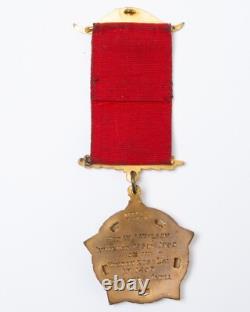 1902 Royal Antediluvian Order of Buffaloes Ribbon Medallion India GLE Buffs