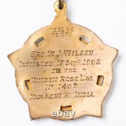 1902 Royal Antediluvian Order of Buffaloes Ribbon Medallion India GLE Buffs