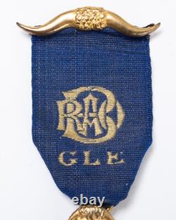 1904 Royal Antediluvian Order of Buffaloes Primo Medallion Ribbon India