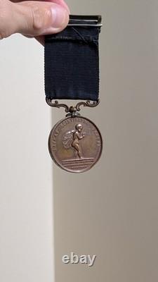1905 Royal Humane Society Bronze Medal (38mm) Name Engraved STUNNING Rescuer
