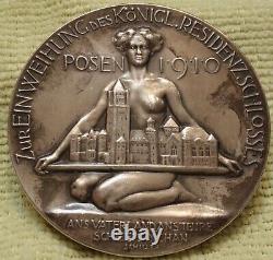 1910 60mm Silver Medal Wilhelm II Inauguration of the Royal Palace, Poznan Posen