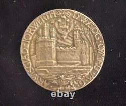 1911-Edward Albert, Prince of Wales, Investiture Medal, Silver, 35mm, Royal Mint