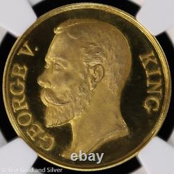 1911 GB Royal Agricultural Society of England Gold Proof Medal NGC PR 64 UC