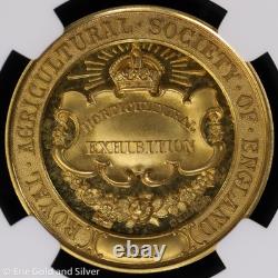1911 GB Royal Agricultural Society of England Gold Proof Medal NGC PR 64 UC