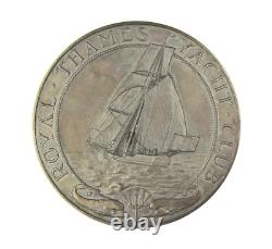 1913 ROYAL THAMES YACHT CLUB 64mm SILVER MEDAL BY GARRARD & CO
