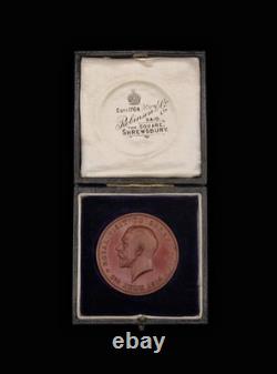 1914 AGRICULTURAL SHOW SHREWSBURY ROYAL VISIT 38mm BRONZE MEDAL