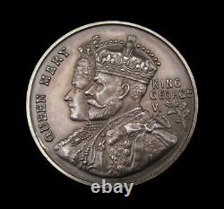 1914 GEORGE V & MARY ROYAL VISIT TO BIRKENHEAD 38mm CASED MEDAL