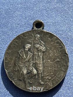 1914 Imperial Russia Poland Silver medal RUSSIANS to BROTHERS in POLAND