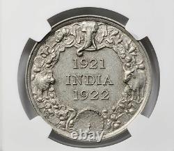 1921 British India Royal Visit By Prince Of Wales White Metal Medal Ngc Ms62