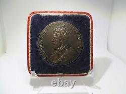 1924 BRITISH EMPIRE EXHIBITION BRONZE OFFICAL MEDAL MINT CONDITION With CASE 51mm