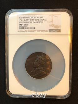 1924 British Empire Exhibition Official Commemorative Medal By Percy Metcalfe