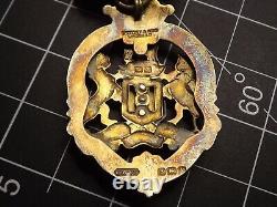 1924 Royal Masonic Institution Sterling Silver Enameled Medal Steward Mason