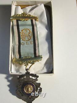 1924 Sterling Silver Royal Antediluvian Order Of Buffalos Medal In Orig Box