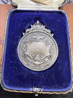 1925 Royal Navy & Royal Marines Championship Silver Hallmarked Medal 31,79g 39mm