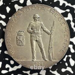 1926 Sweden 390th Anniversary Royal Vastgota Regiment Medal Lot#JM0255 Silver