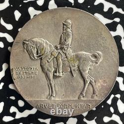 1926 Sweden 390th Anniversary Royal Vastgota Regiment Medal Lot#JM0255 Silver