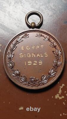 1929 British 10th Royal Hussars in Egypt Signals Medal in Original Box L114