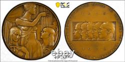 1932 Belgium Royal Conservatory of Music Centenary AE Bronze Medal PCGS SP63