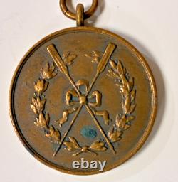 1932 HMS Hood Royal Navy Brass Regatta Rowing Medal Named J Foster 1.25
