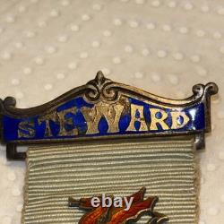 1934 Royal Masonic Institution for Boys Steward Jewel Medal Spencer London 925