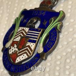 1934 Royal Masonic Institution for Boys Steward Jewel Medal Spencer London 925