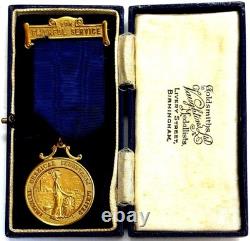 1936 Gold Great Britain Imperial Chemical Britania Standing Cased Medal