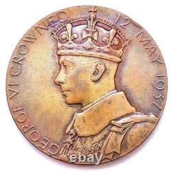 1937 George VI & Elizabeth Coronation Uk Bronze British Medal Wt. 15.76 Gram